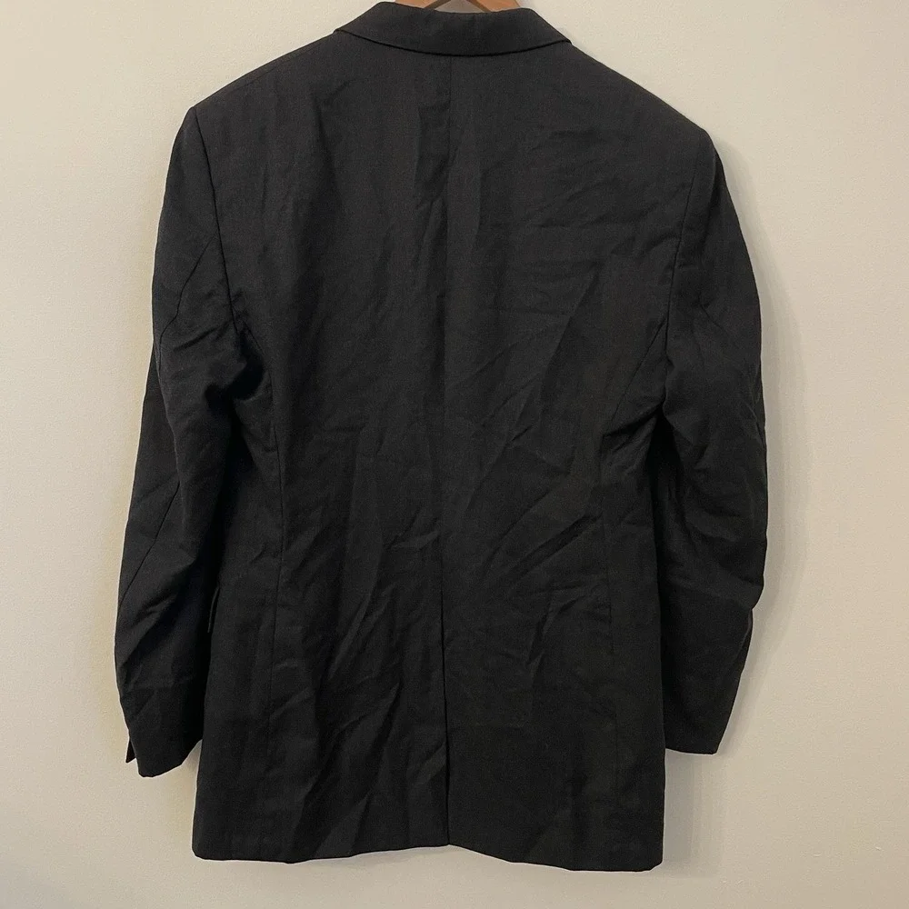 Joseph A Bank Wool Blazer 44L Black Business Professional‎ Sport Coat